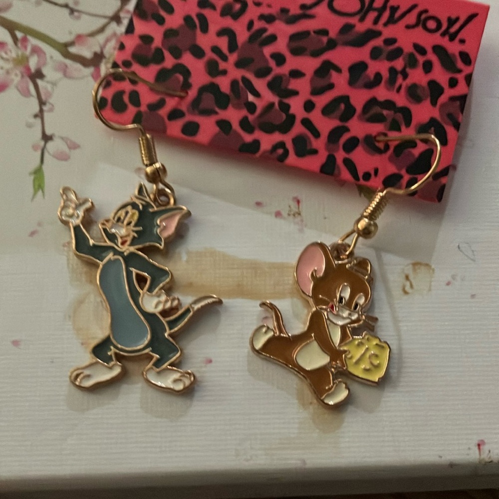 Tom and Jerry Gold Earrings
